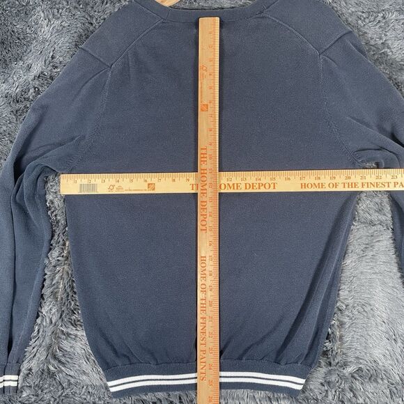 Brooks Brothers 346 Cardigan Sweater Size Large Navy Blue Long Sleeve Preppy - Picture 6 of 6